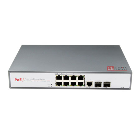 8 port fiber PoE switch